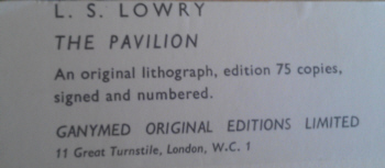 lithograph print pavilion label