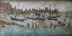 lowry, signed, limited edition,print, the beach ls lowry the beach, signed, limited edition,print
