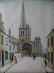 lowry signed prints, Burford church lowry signed prints, Burford church