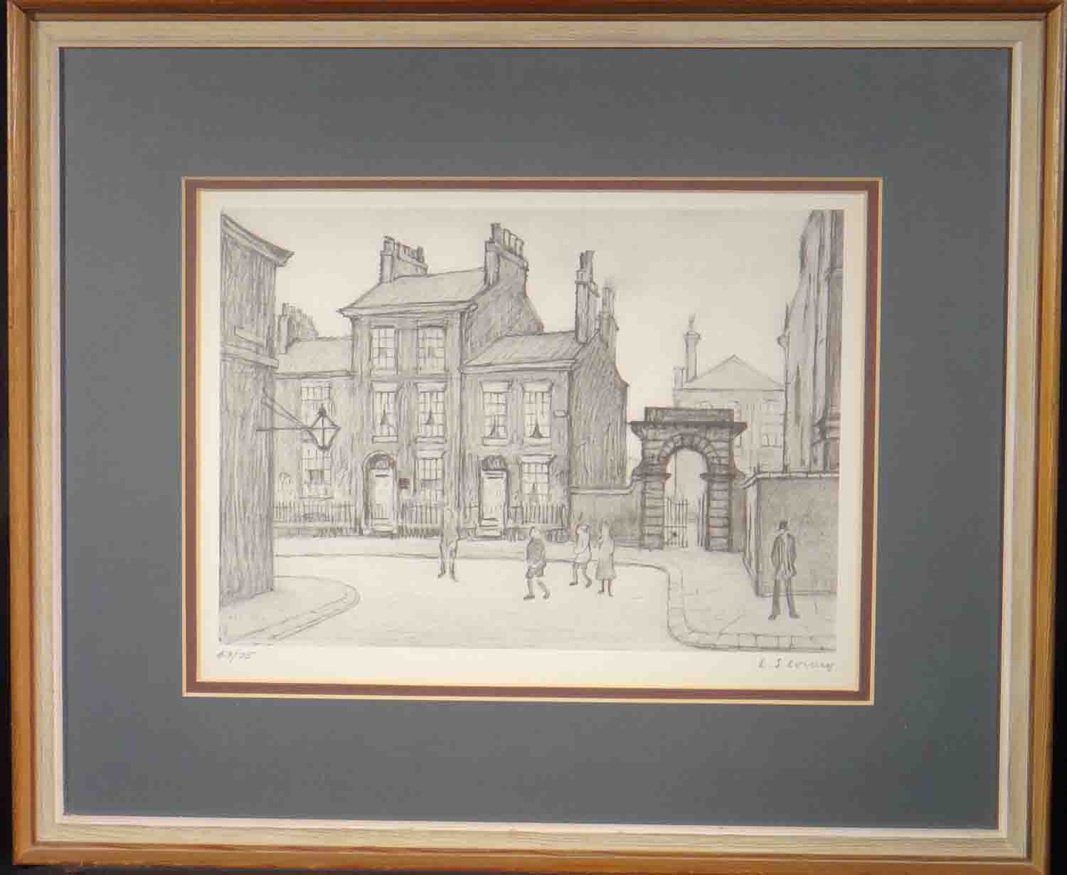 lowry, County court, Salford, signed print lslowry