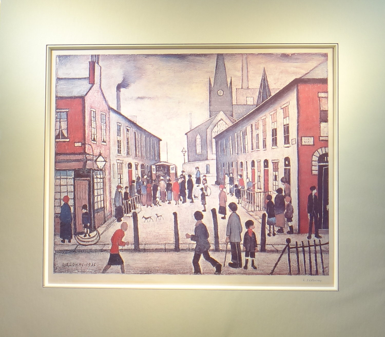 lowry fever van signed print mounted