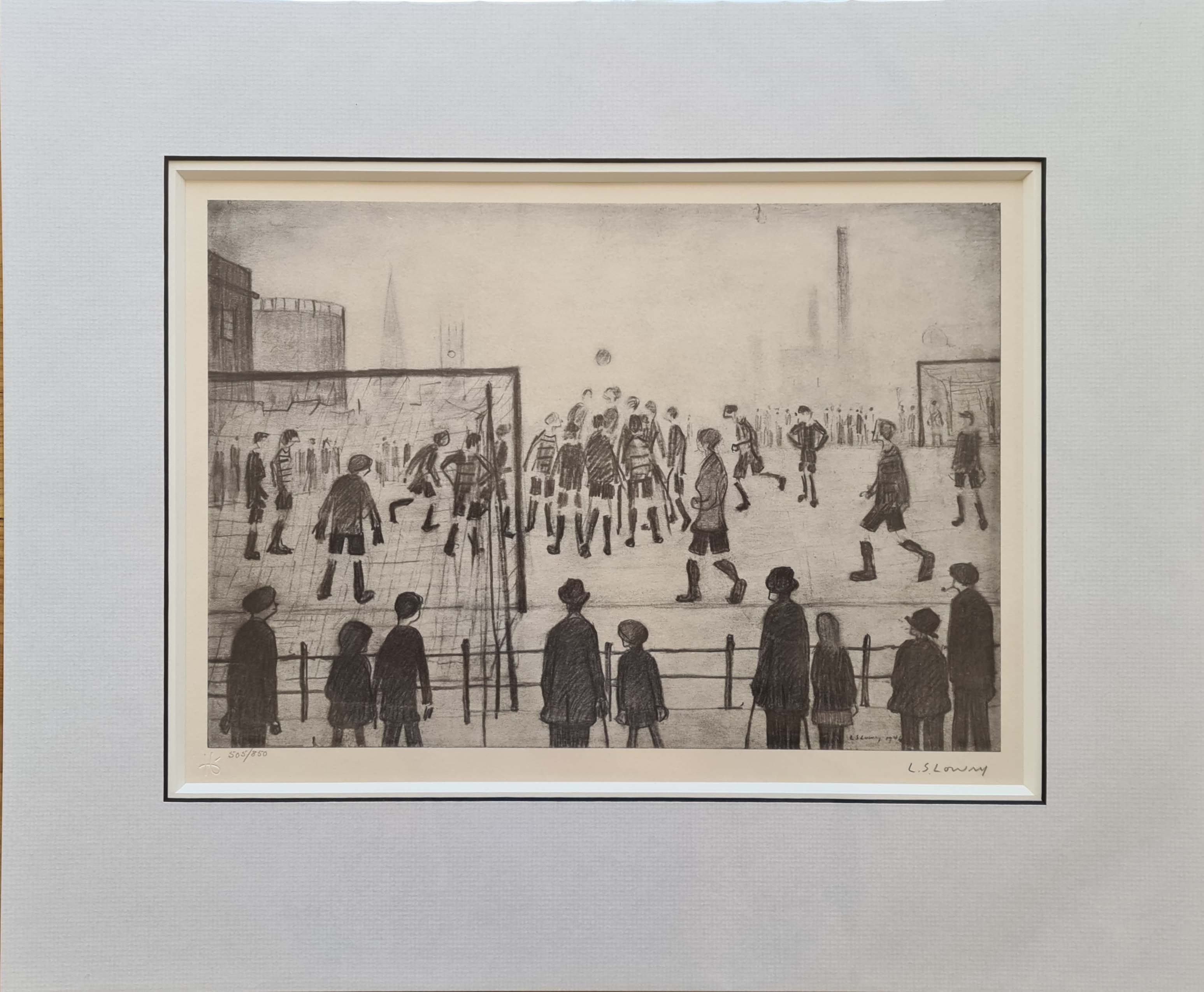 lowry football match print