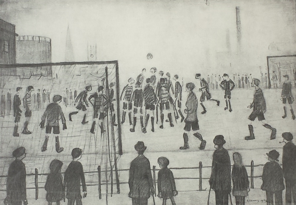 lowry football match print