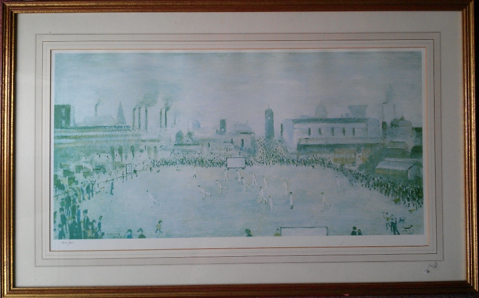 lowry lancashire cricket print