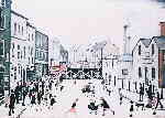 lowry signed prints, level crossing Burton on Trent