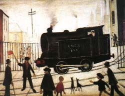 lowry level crossing with train print