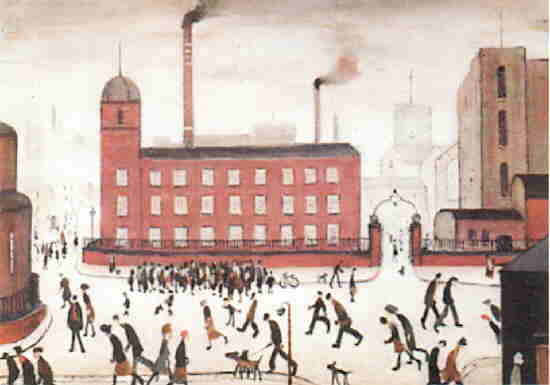 lowry mill scene signed print lslowry