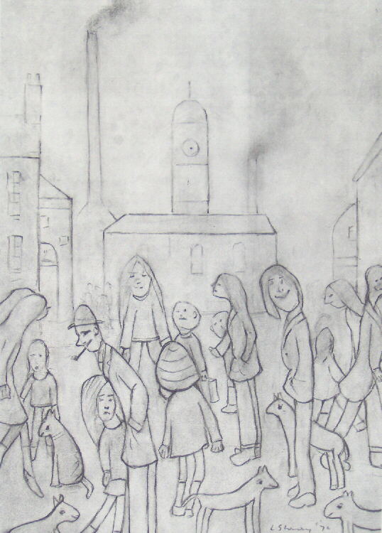 mills cene bw, lslowry millscenebw-lslowry