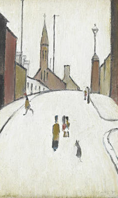 lowry street in Clitheroe original painting
