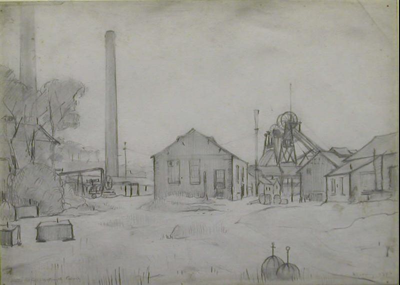 lowry, Wet Earth Colliery, Dixon, original, drawing