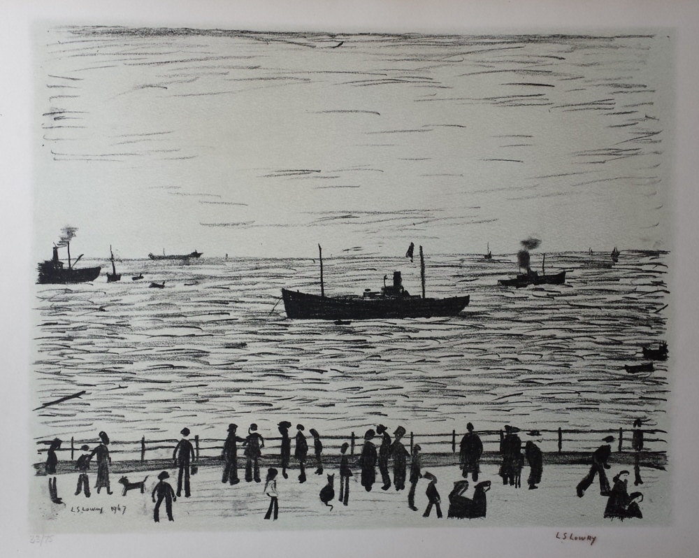 seaside promenade print lowry