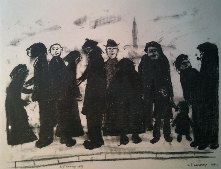 lowry shapes and sizes lithograph signed print