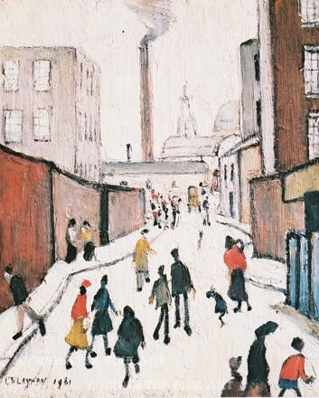 lowry street scene signed print