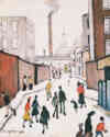 lowry signed prints, street scene