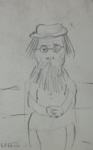 lowry signed prints, woman with beard sketch lowry signed prints, woman with beard sketch